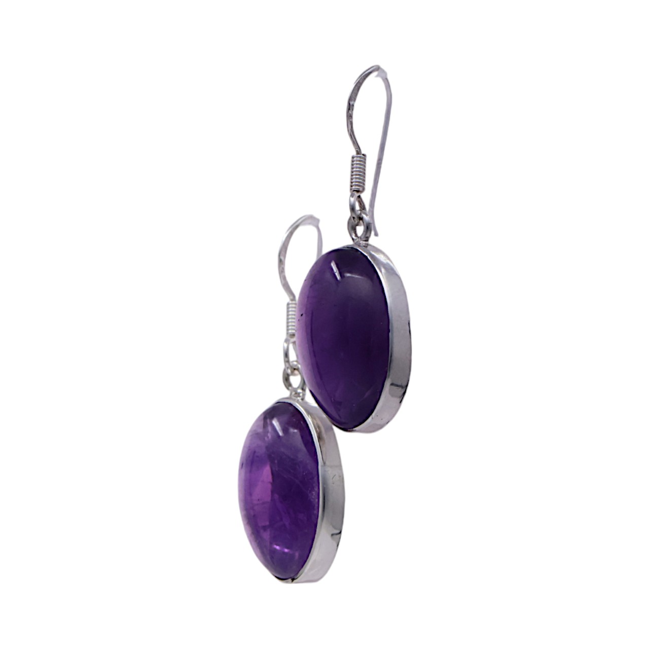 Elegant Amethyst Sterling Silver Drop Earrings - Handcrafted Perfection at Your Fingertips! - Image 4