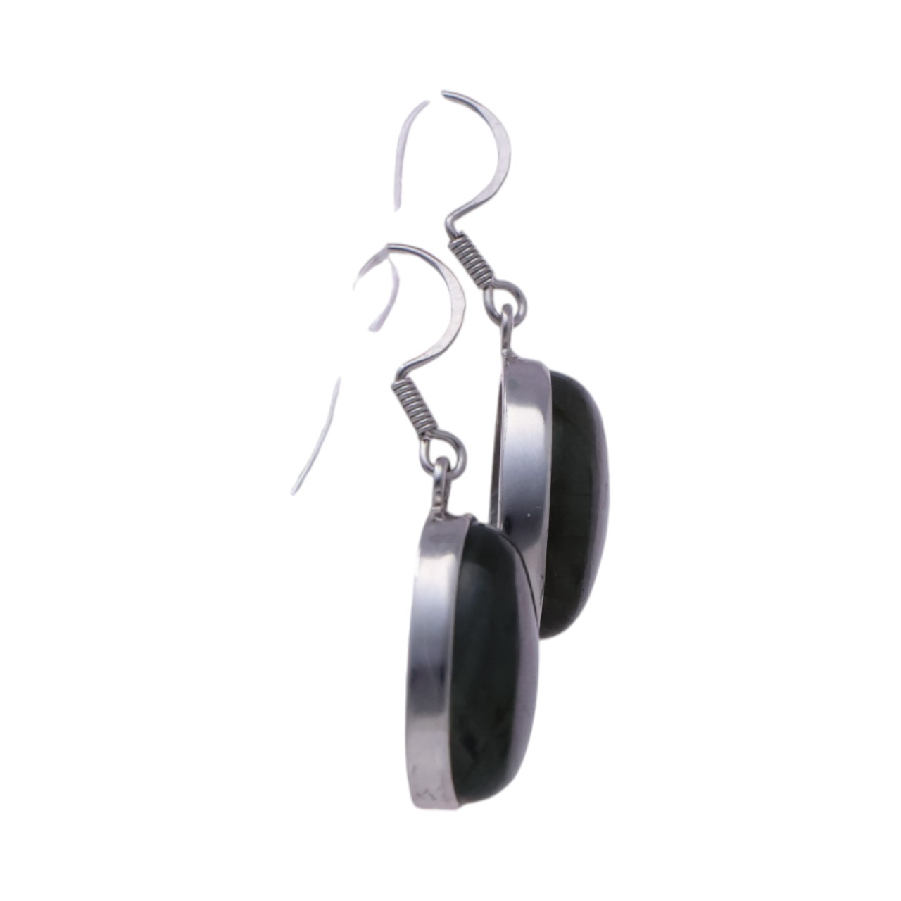 Labradorite Oval Drop Earrings - Image 6