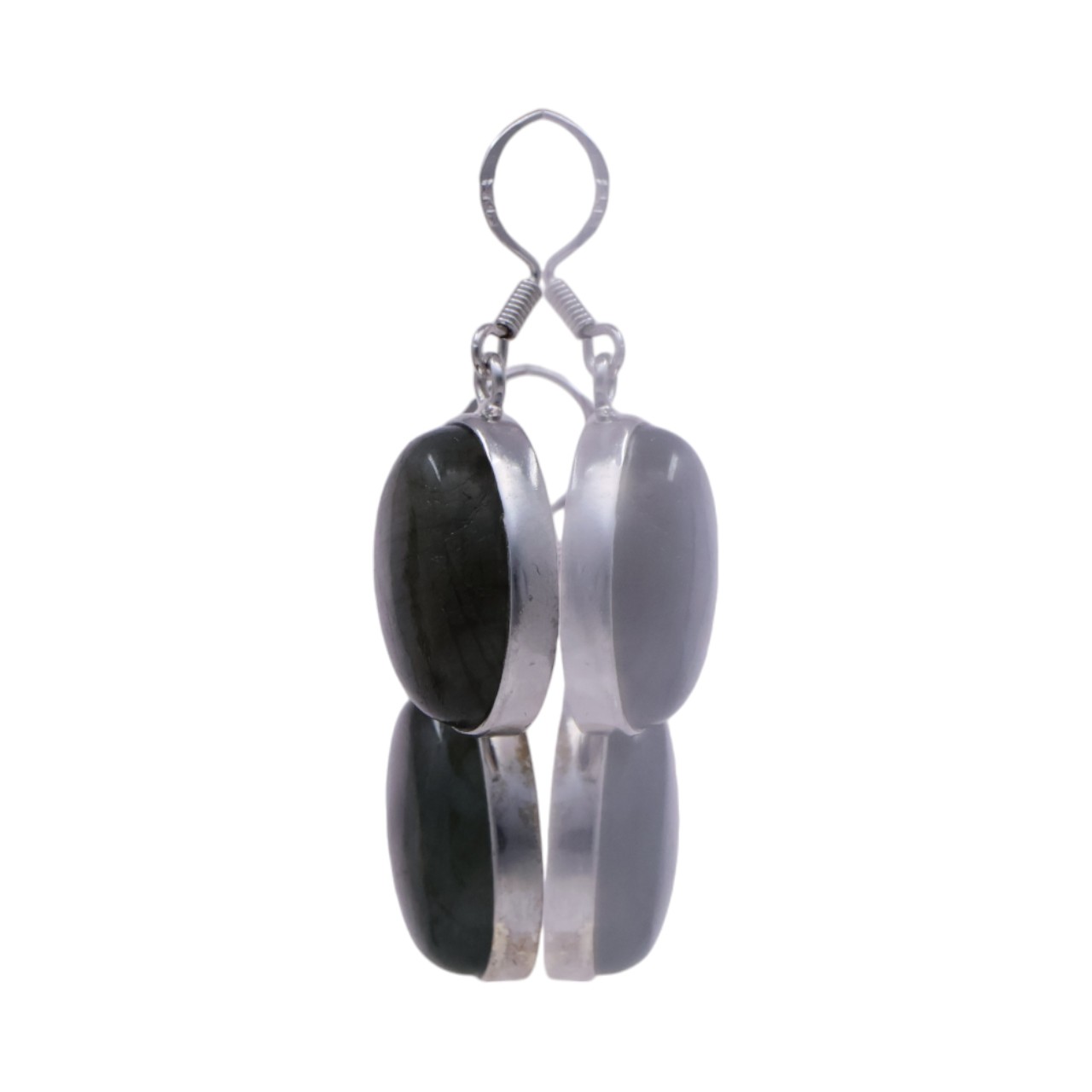 Labradorite Oval Drop Earrings - Image 7