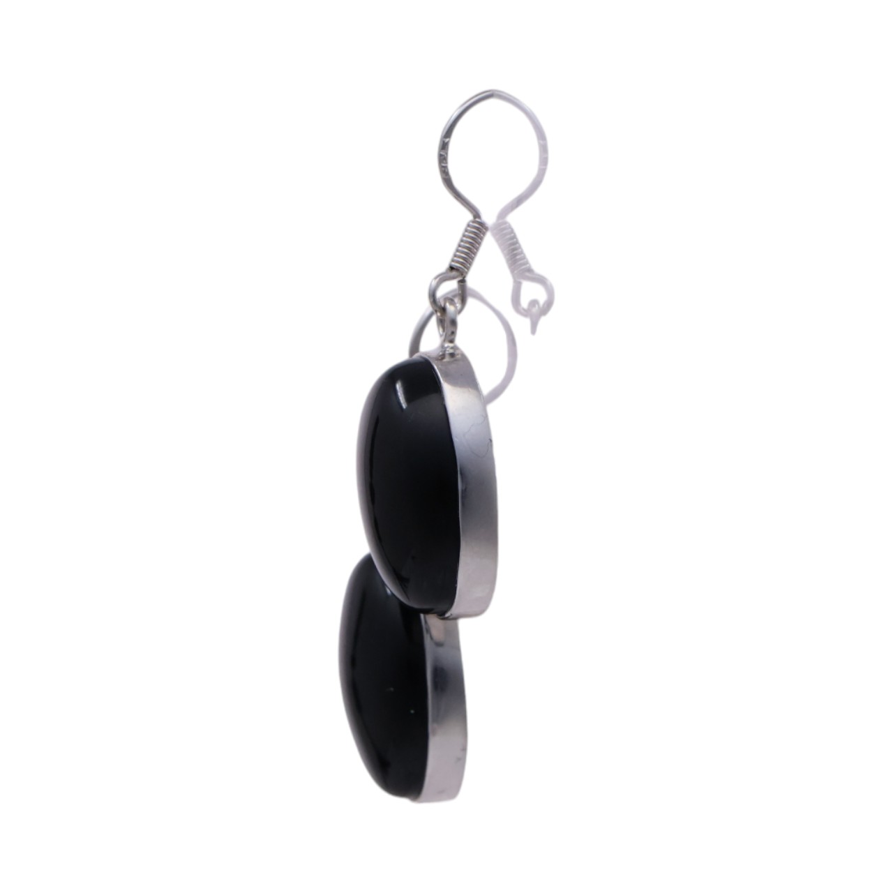 Stunning Black Onyx Oval Earrings - Enhance Your Style With Distinctive Elegance! - Image 2