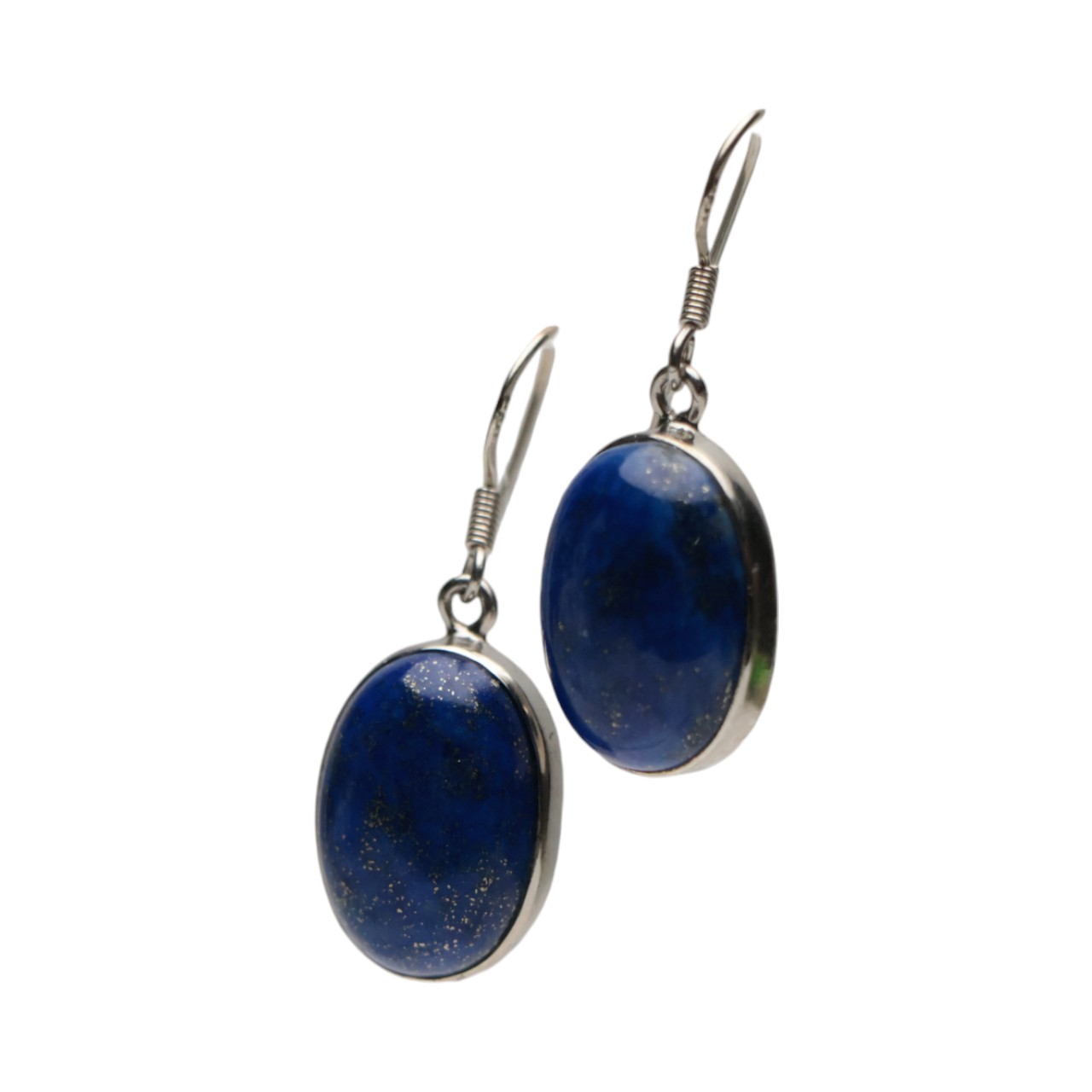 Stunning Lapis Lazuli Oval Earrings: Elevate Your Style with Unique Gemstone Jewelry - Image 2