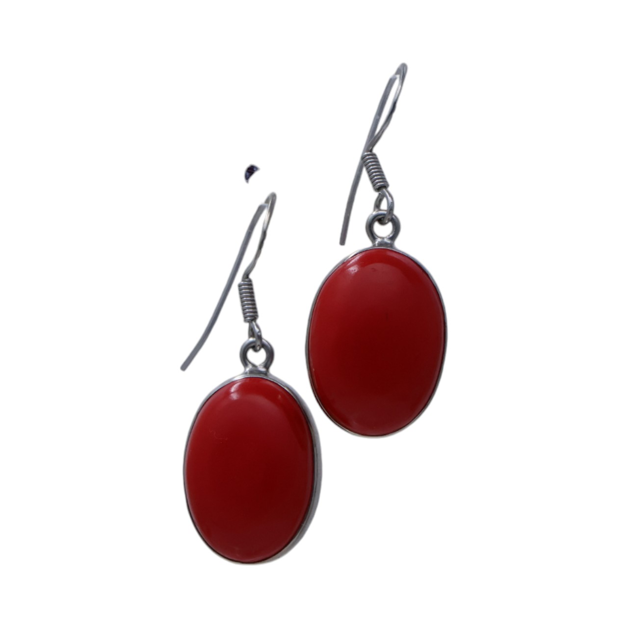 Red Coral Oval Earrings Discover the Beauty of it. - Image 6