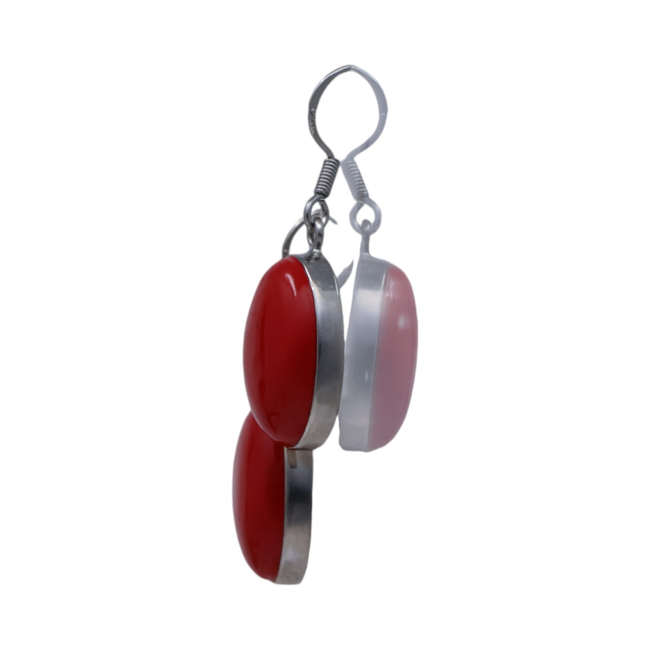 Red Coral Oval Earrings Discover the Beauty of it. - Image 5