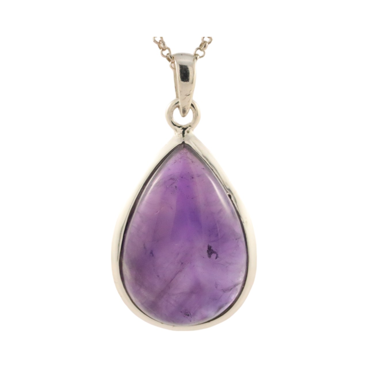 Stunning Tear Drop Shape Amethyst Pendant - Elevate Your Style with this Dazzling Gemstone Necklace - Image 2
