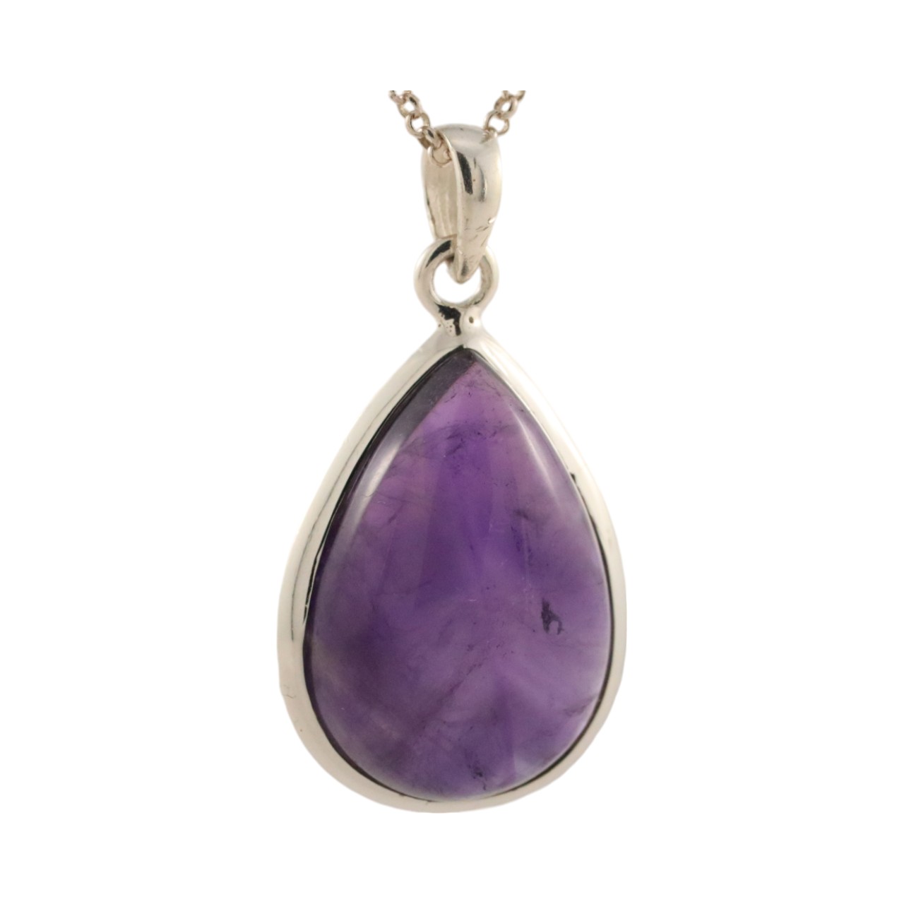 Stunning Tear Drop Shape Amethyst Pendant - Elevate Your Style with this Dazzling Gemstone Necklace - Image 4