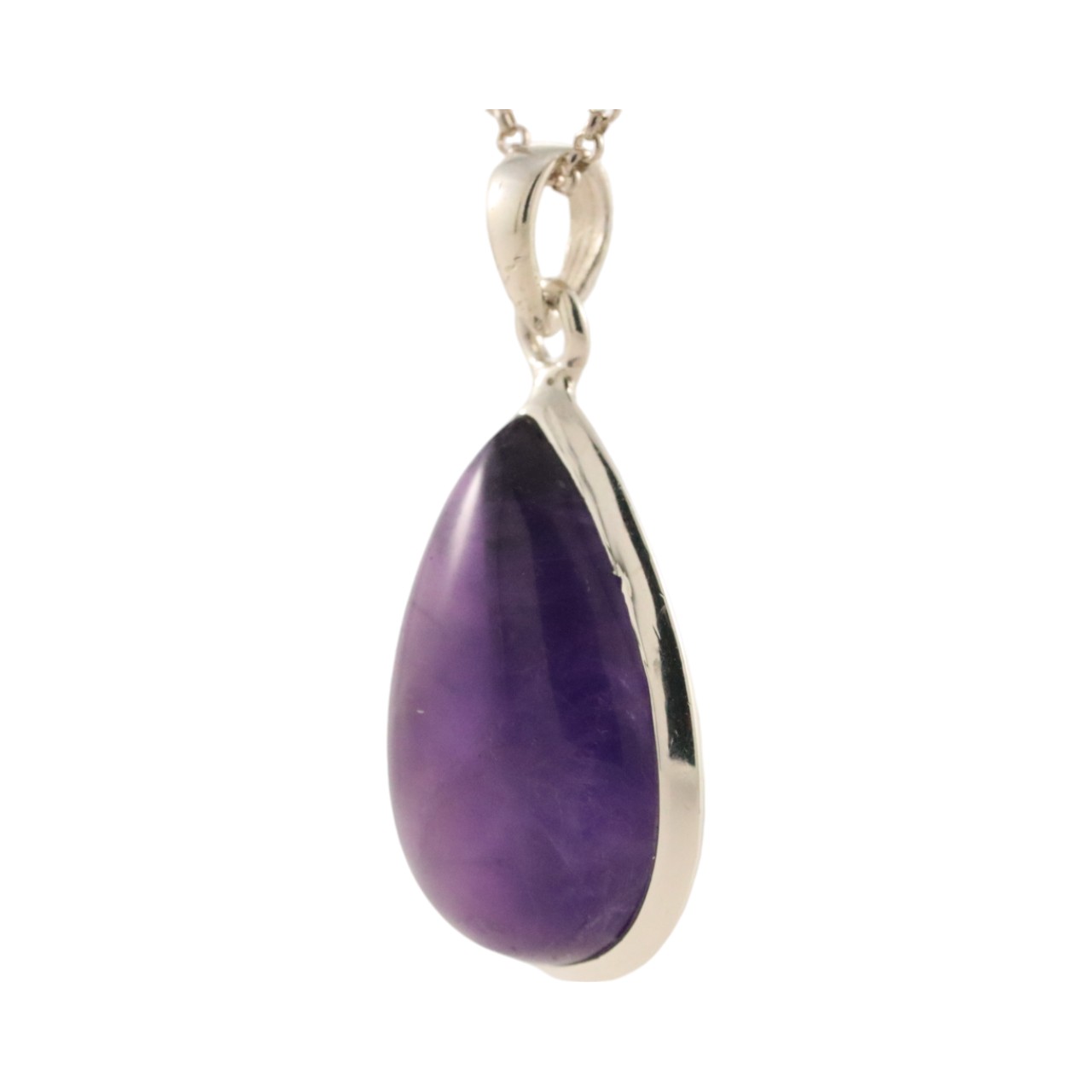 Stunning Tear Drop Shape Amethyst Pendant - Elevate Your Style with this Dazzling Gemstone Necklace - Image 6