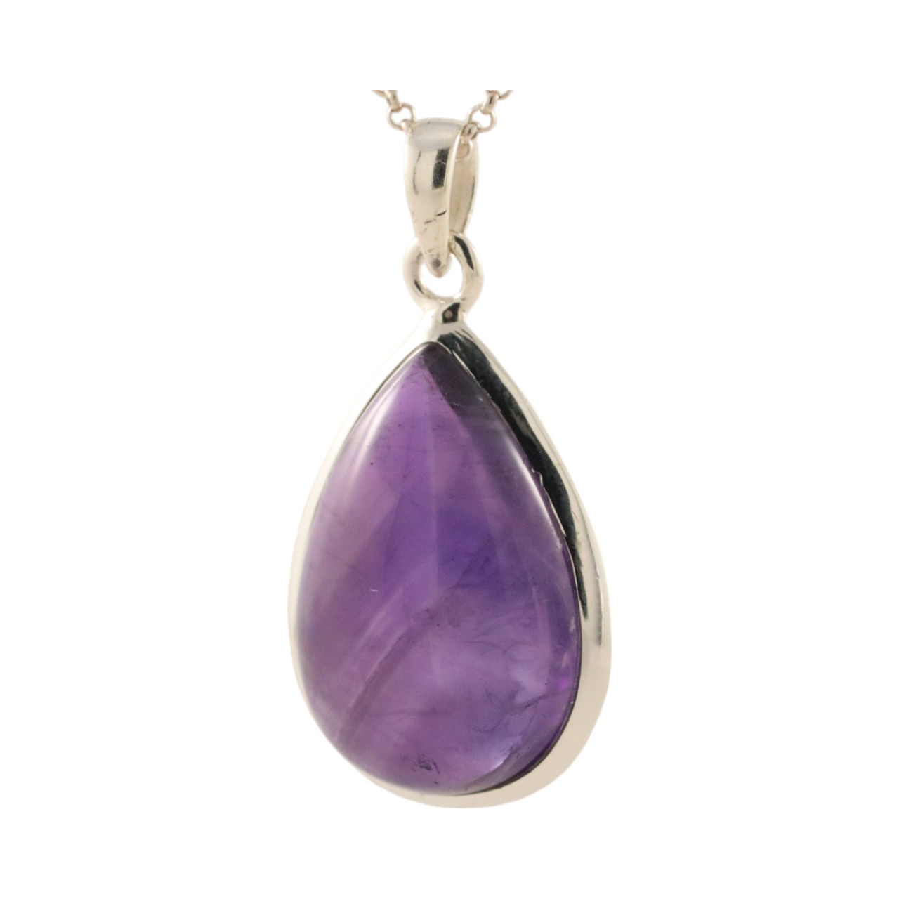 Stunning Tear Drop Shape Amethyst Pendant - Elevate Your Style with this Dazzling Gemstone Necklace - Image 5