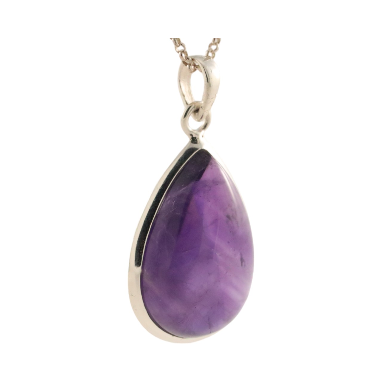Stunning Tear Drop Shape Amethyst Pendant - Elevate Your Style with this Dazzling Gemstone Necklace - Image 7