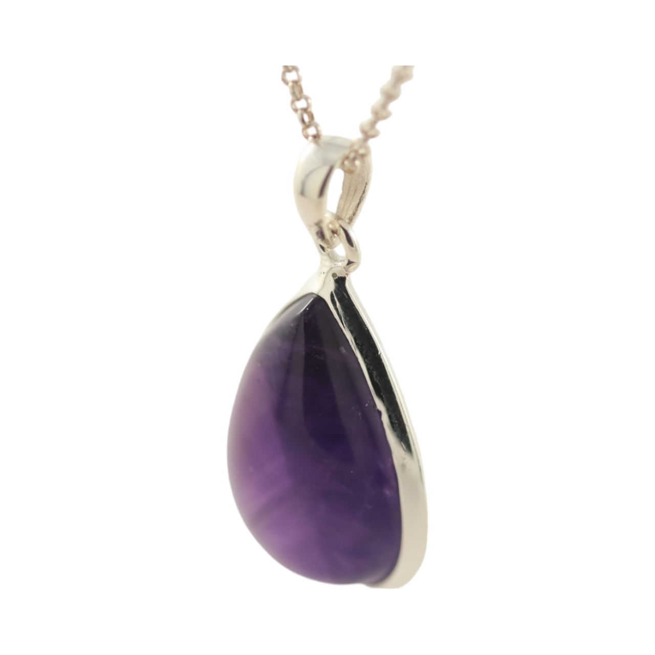 Stunning Tear Drop Shape Amethyst Pendant - Elevate Your Style with this Dazzling Gemstone Necklace - Image 8