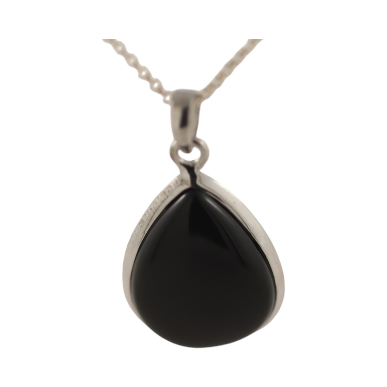 Exquisite Black Onyx Pendant - Sleek Tear Drop Shape Design | Perfect for Any Occasion - Image 3