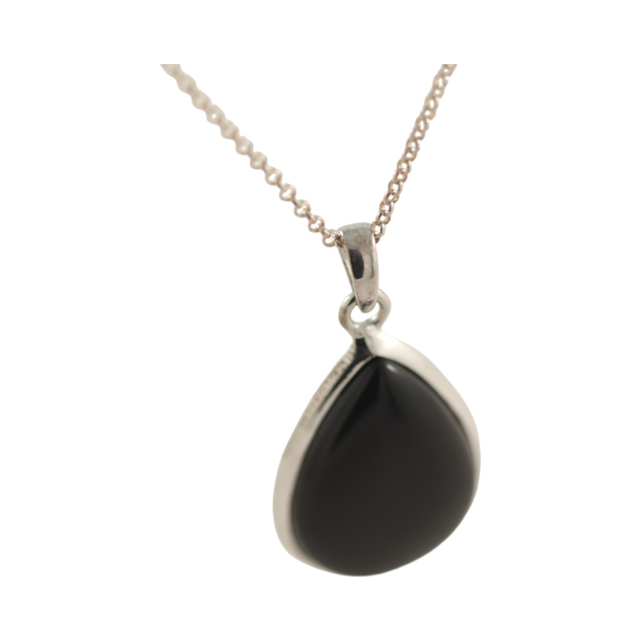Exquisite Black Onyx Pendant - Sleek Tear Drop Shape Design | Perfect for Any Occasion - Image 4