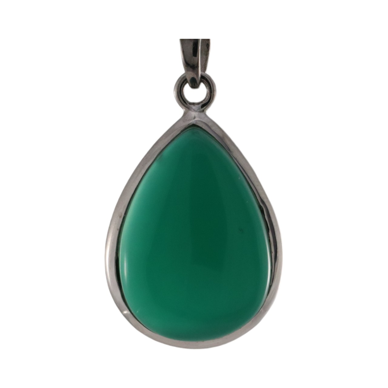 Discover the Stunning Beauty of a Tear Drop Shape Green Onyx Pendant on WordPress - Image 2