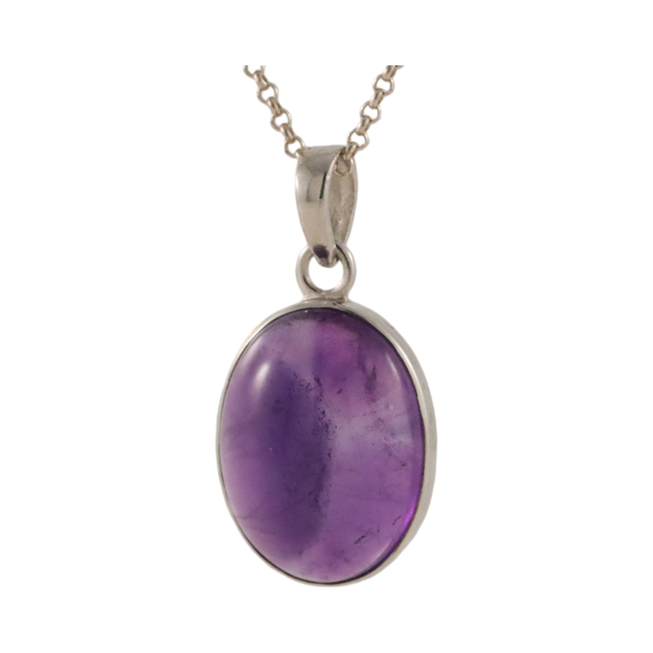 Stunning Amethyst Silver Pendant - Exquisite Oval Design for Effortless Glamour - Image 8