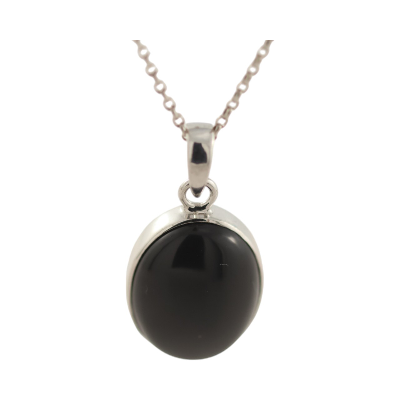 Stylish Black Onyx Silver Oval Pendant - Add Elegance to Your Look! - Image 6