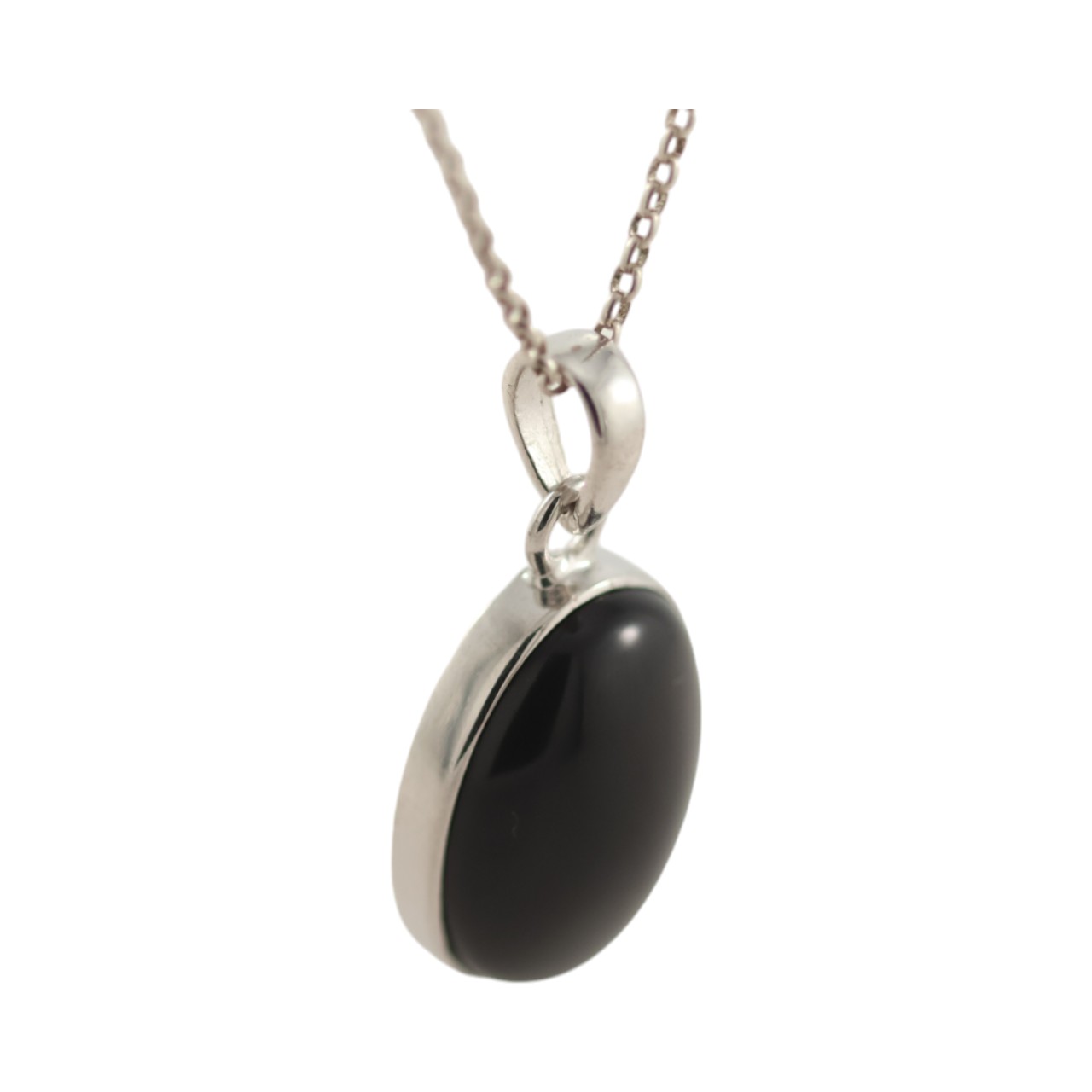 Stylish Black Onyx Silver Oval Pendant - Add Elegance to Your Look! - Image 7