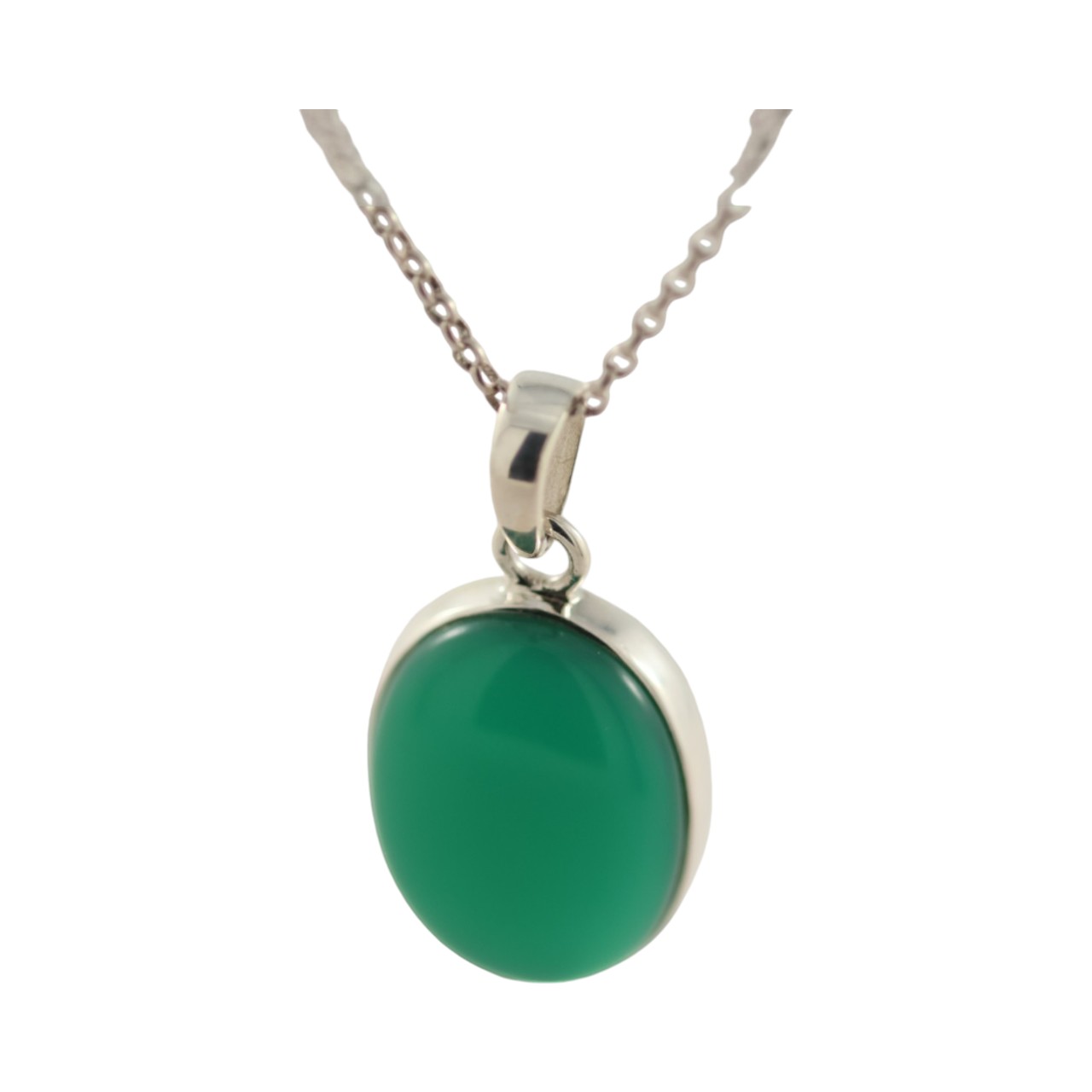 Get the Perfect Green Onyx Silver Oval Pendant for Your Style | Shop Now! - Image 4