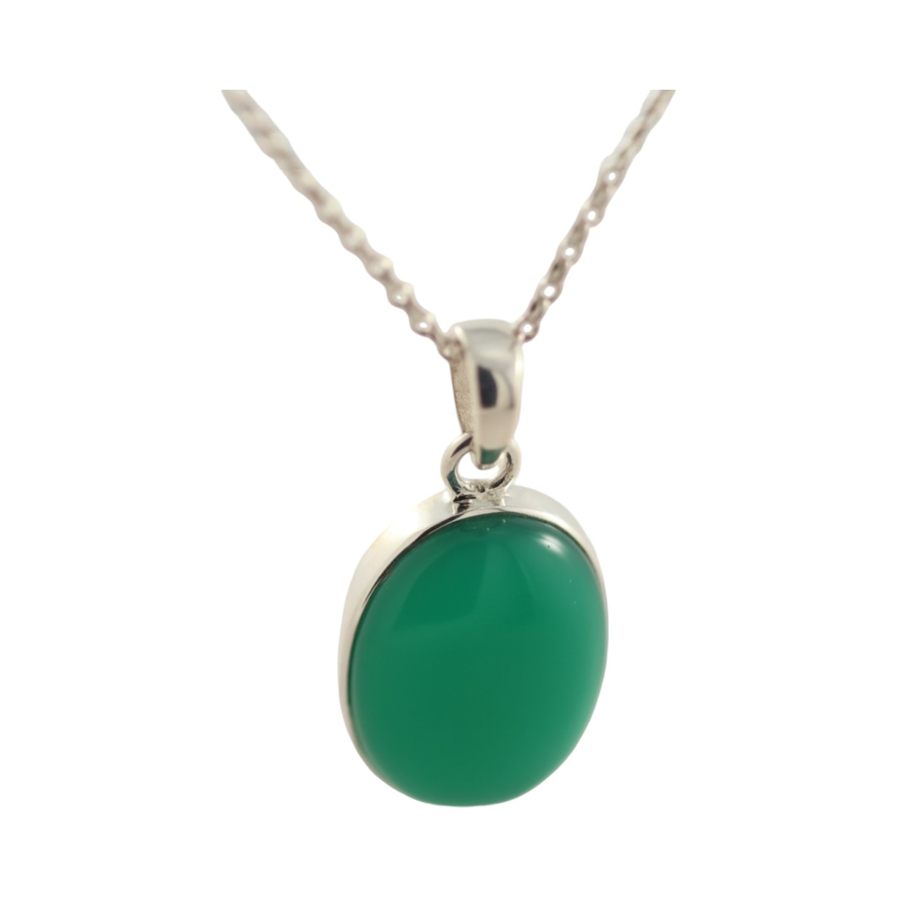 Get the Perfect Green Onyx Silver Oval Pendant for Your Style | Shop Now! - Image 6