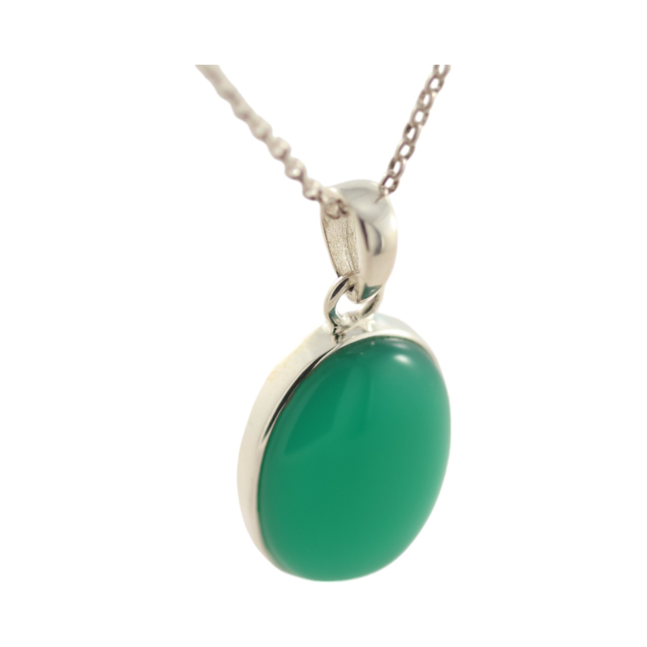 Get the Perfect Green Onyx Silver Oval Pendant for Your Style | Shop Now! - Image 7