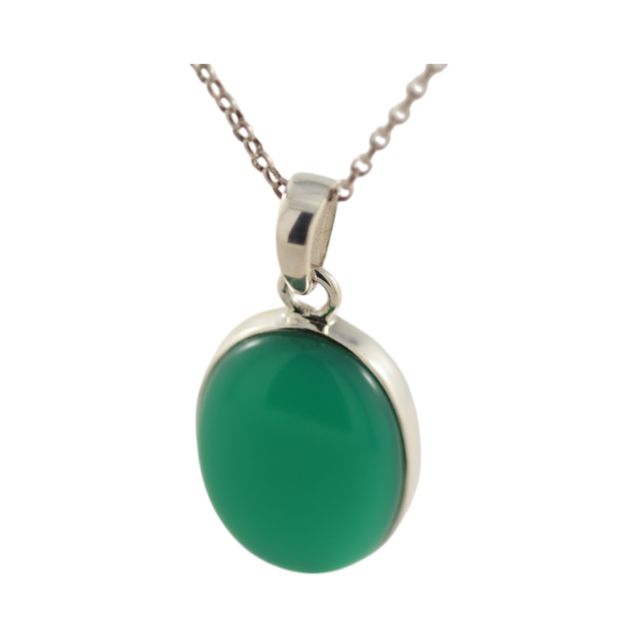 Get the Perfect Green Onyx Silver Oval Pendant for Your Style | Shop Now! - Image 9