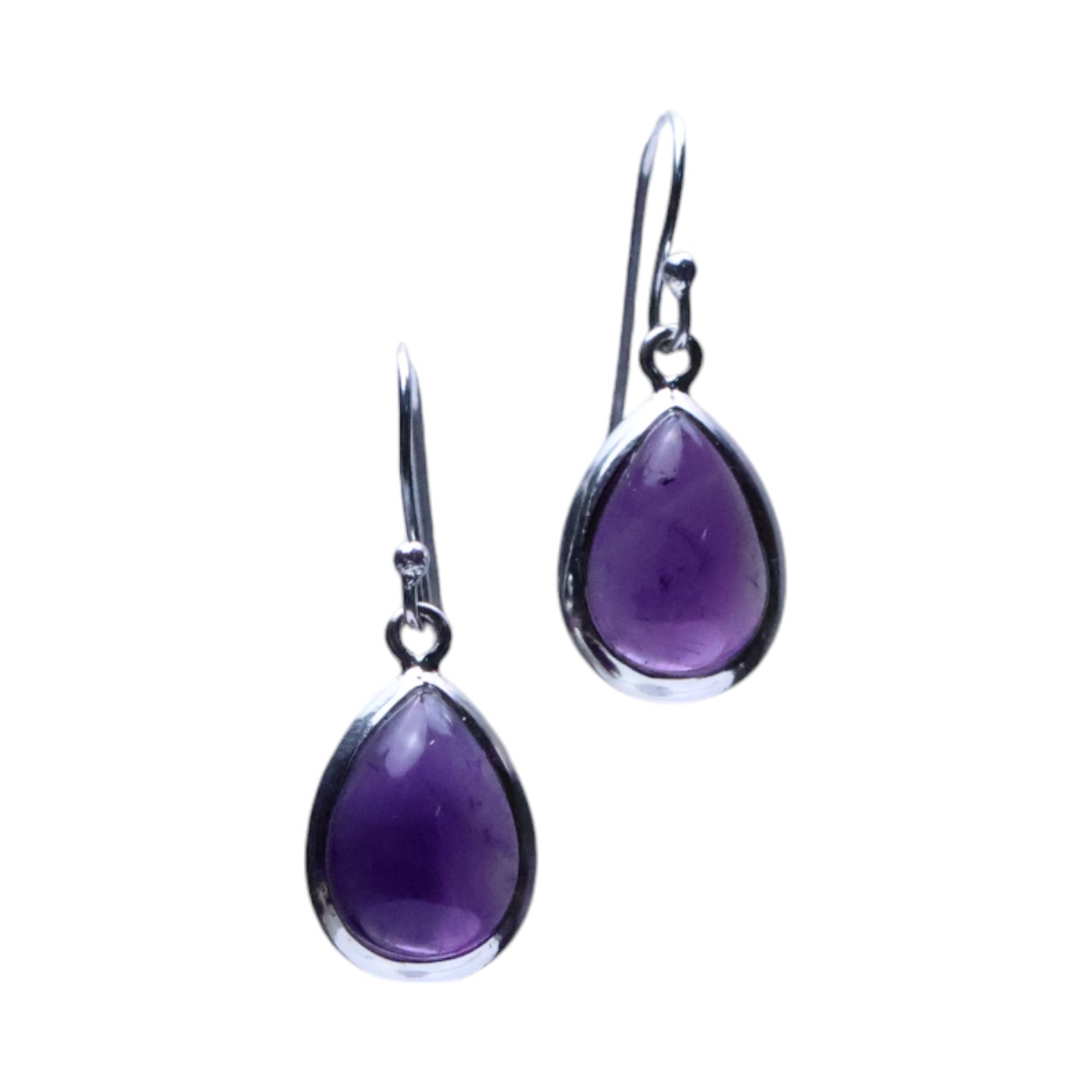 Handcrafted Amethyst Sterling Silver Drop Earrings - Shop Now! - Image 2