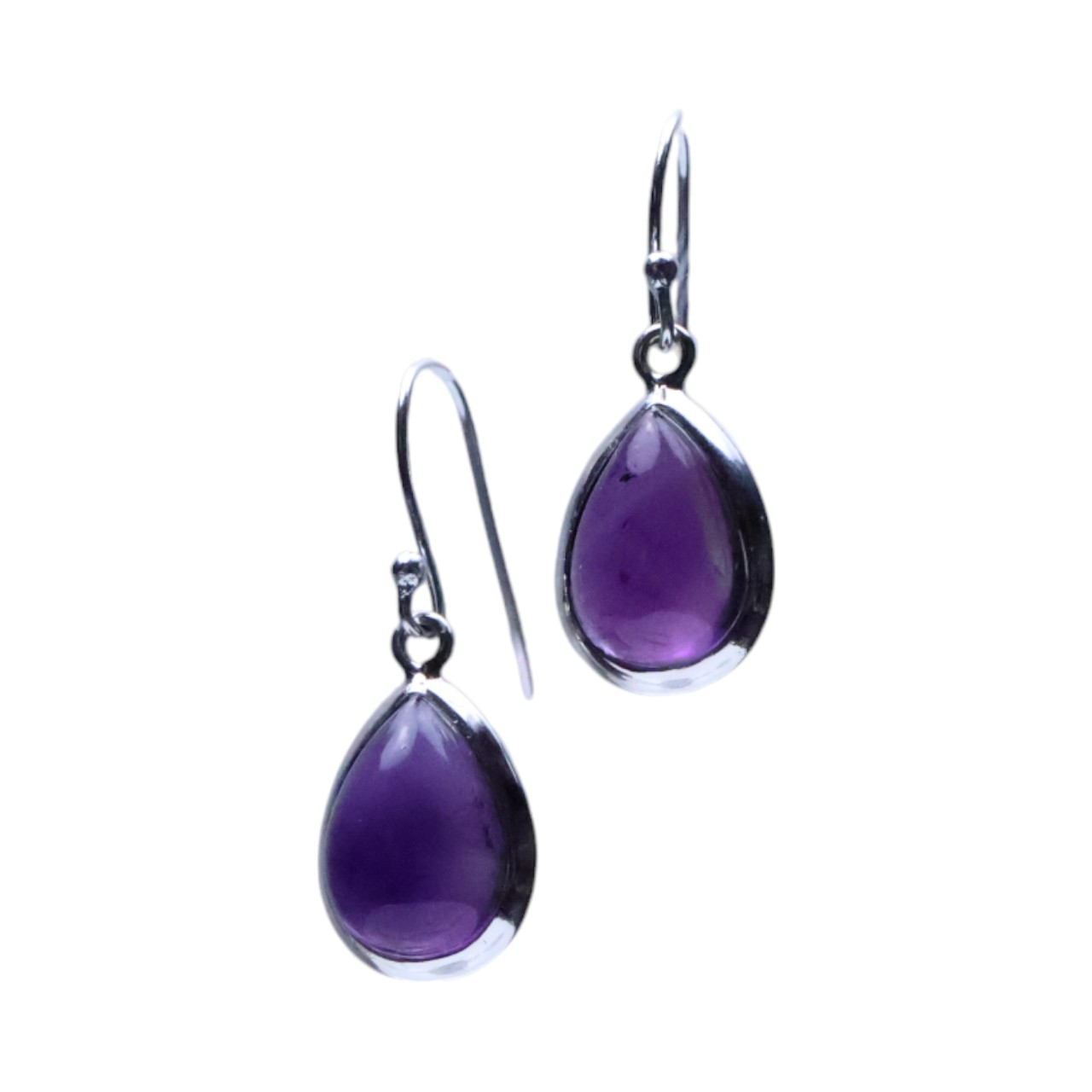 Handcrafted Amethyst Sterling Silver Drop Earrings - Shop Now! - Image 3