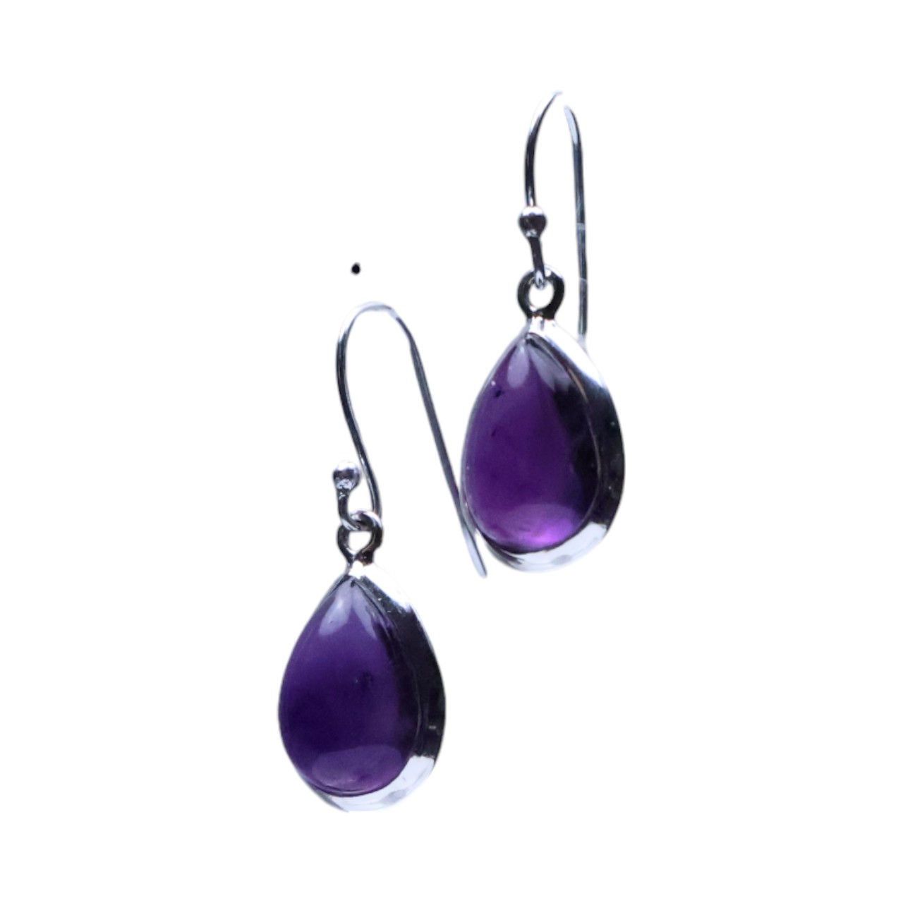 Handcrafted Amethyst Sterling Silver Drop Earrings - Shop Now! - Image 4