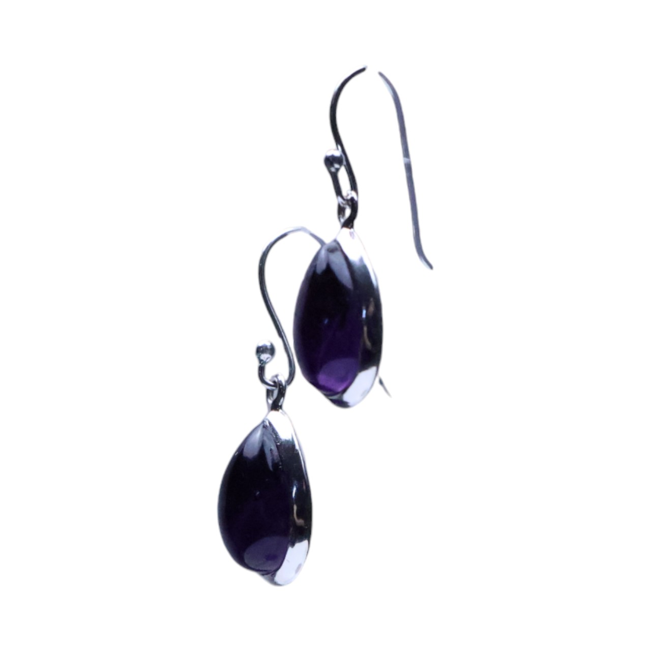 Handcrafted Amethyst Sterling Silver Drop Earrings - Shop Now! - Image 5
