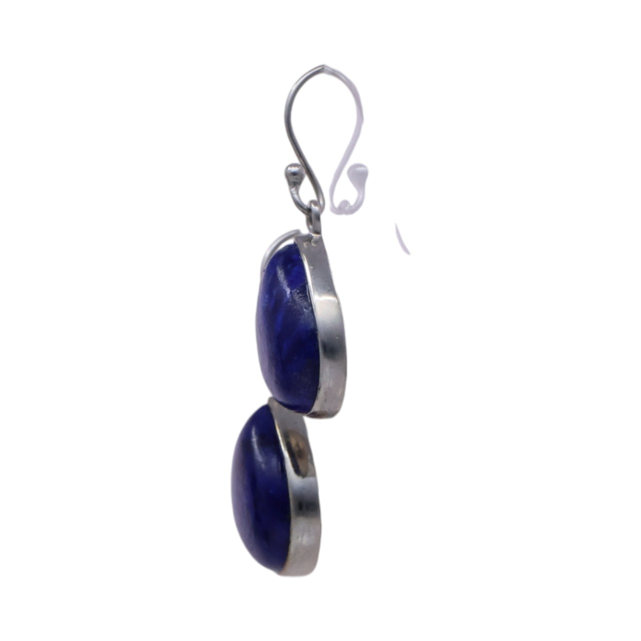 Stunning Lapis Lazuli Sterling Silver Drop Earrings: Elevate Your Style with Modern Elegance - Image 2