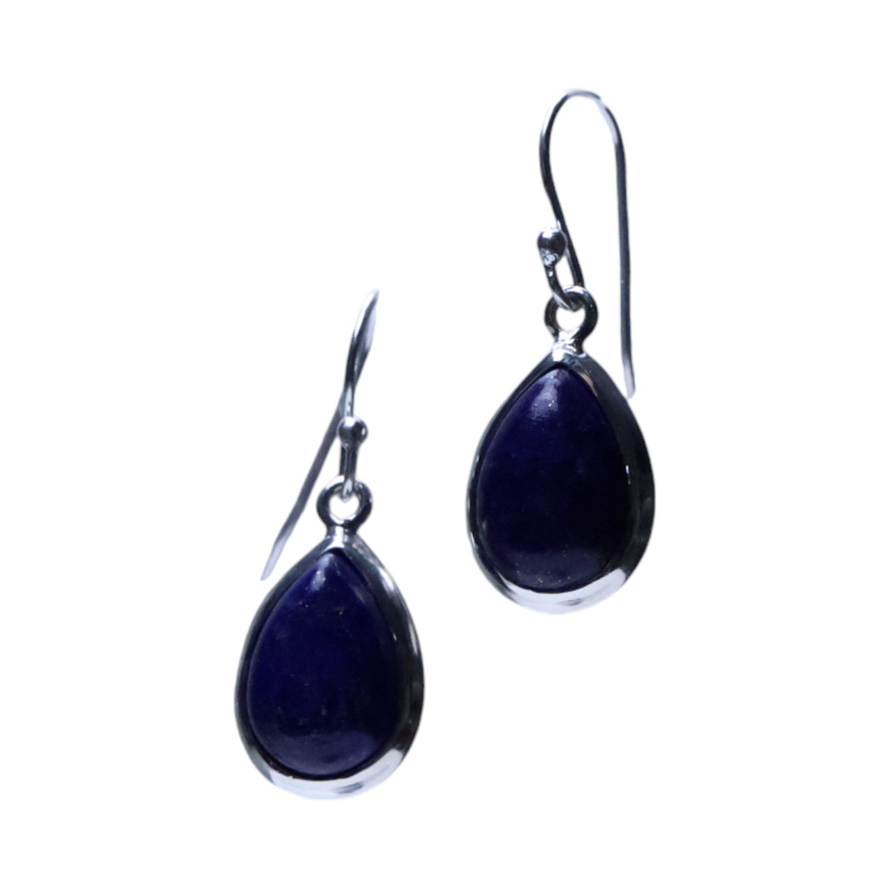 Stunning Lapis Lazuli Sterling Silver Drop Earrings: Elevate Your Style with Modern Elegance - Image 5