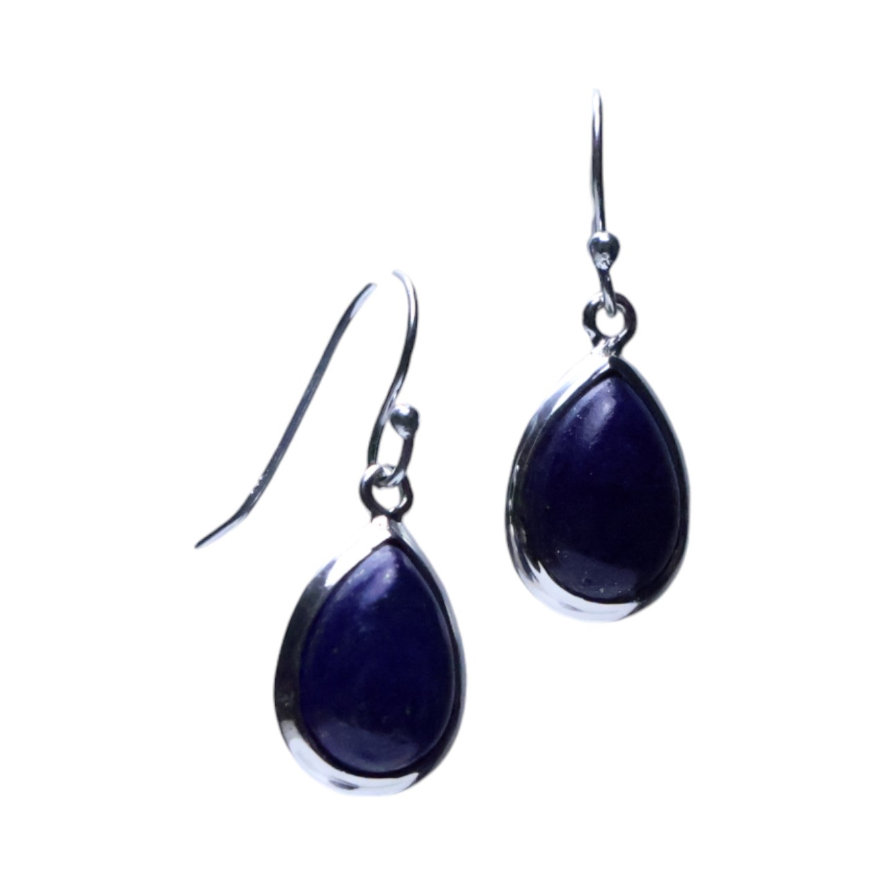 Stunning Lapis Lazuli Sterling Silver Drop Earrings: Elevate Your Style with Modern Elegance - Image 7