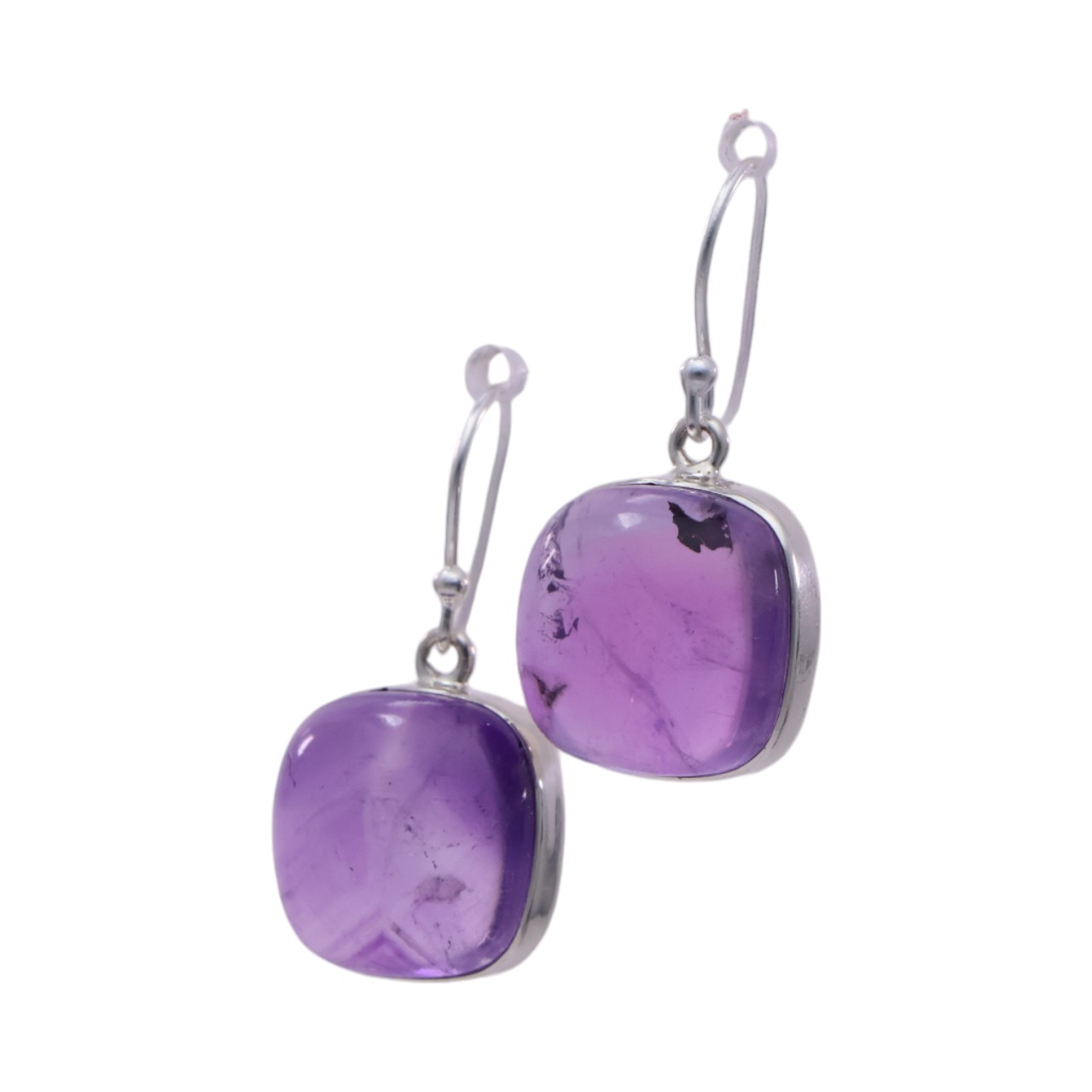 Stunning Square Purple Amethyst Earrings - Perfect for Every Occasion! - Image 3