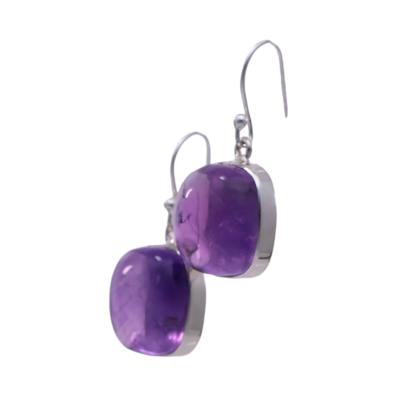 Stunning Square Purple Amethyst Earrings - Perfect for Every Occasion! - Image 2