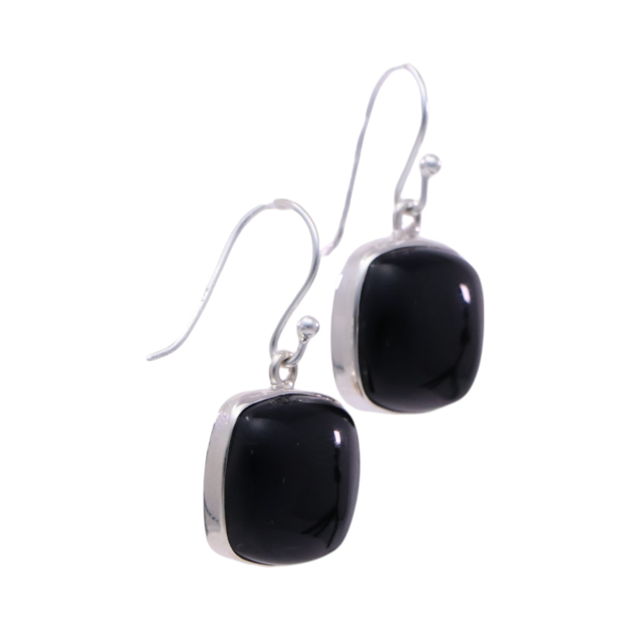 Stunningly Elegant: Square Black Onyx Earrings for a Sophisticated Look - Image 3
