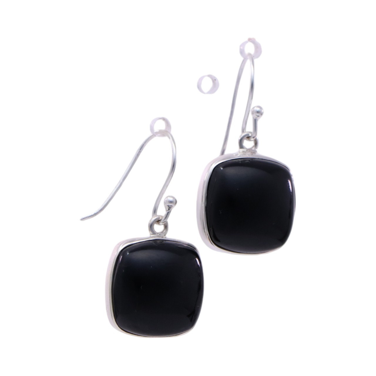 Stunningly Elegant: Square Black Onyx Earrings for a Sophisticated Look - Image 4