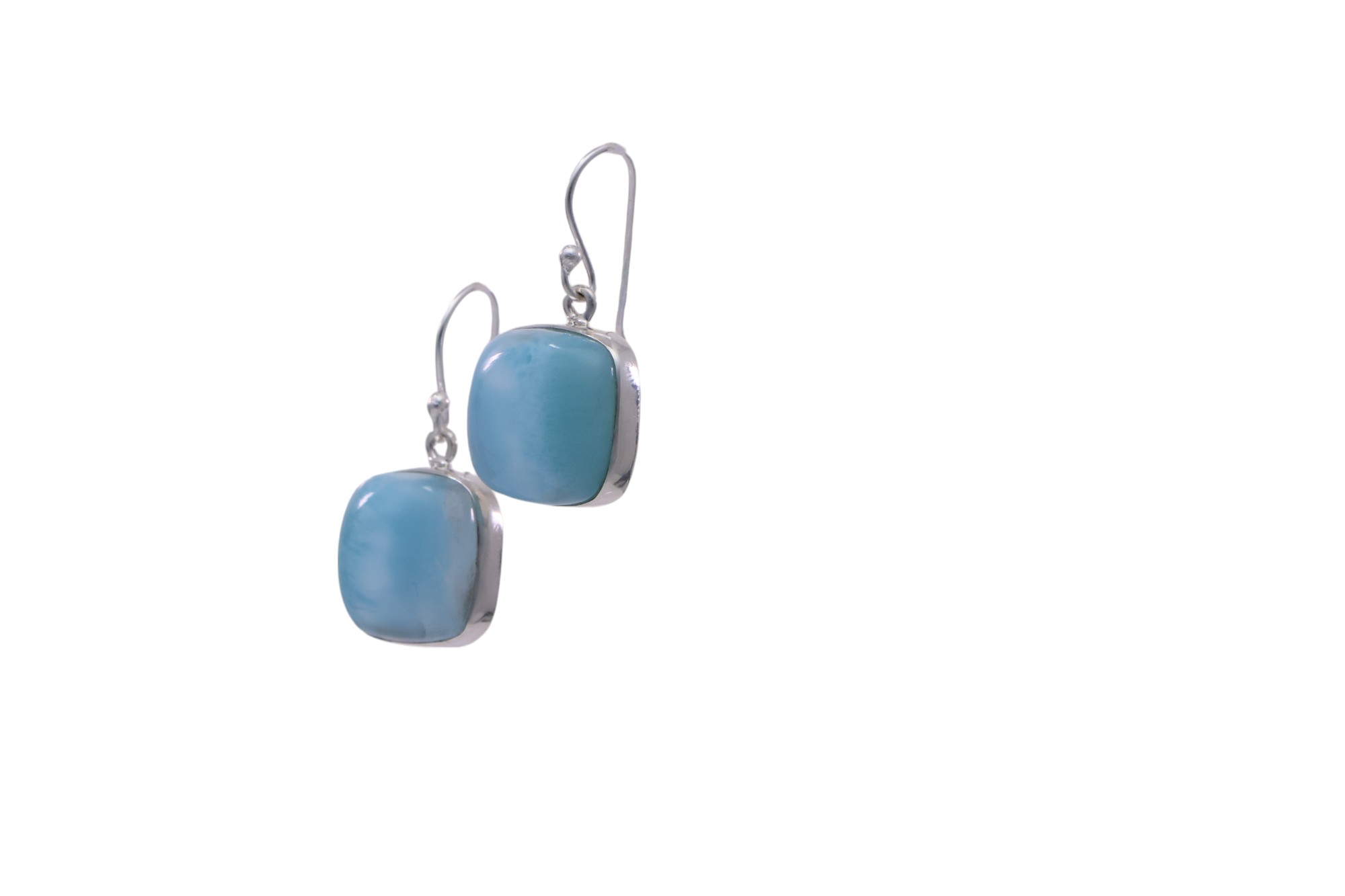 Stunning Square Larimar Earrings: Exquisite Gemstone Jewelry for Every Occasion - Image 7