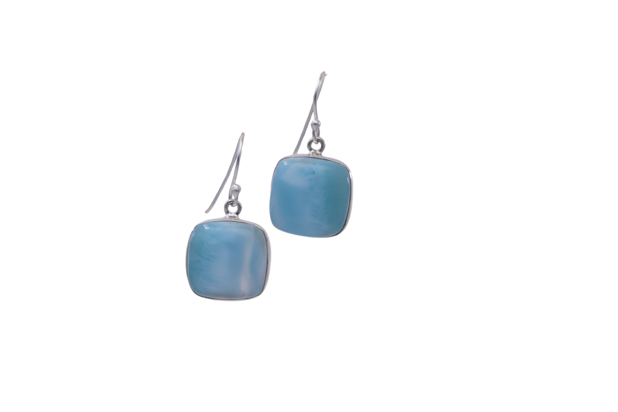 Stunning Square Larimar Earrings: Exquisite Gemstone Jewelry for Every Occasion - Image 8