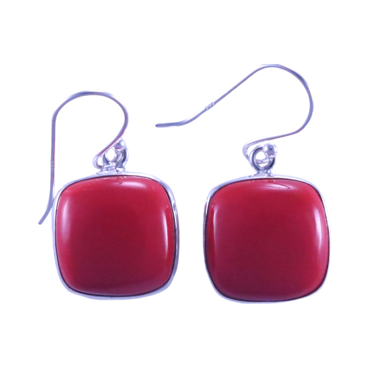 Discover Stunning Square Red Coral Earrings for Every Occasion | Shop Now! - Image 2