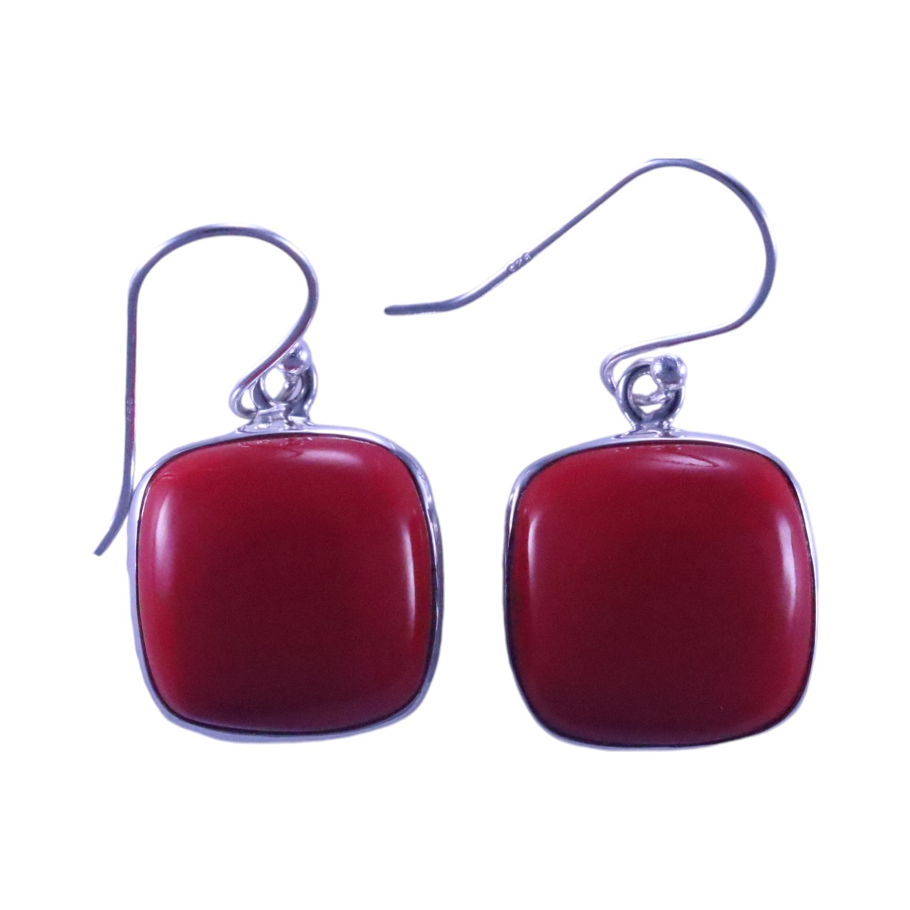 Discover Stunning Square Red Coral Earrings for Every Occasion | Shop Now! - Image 3