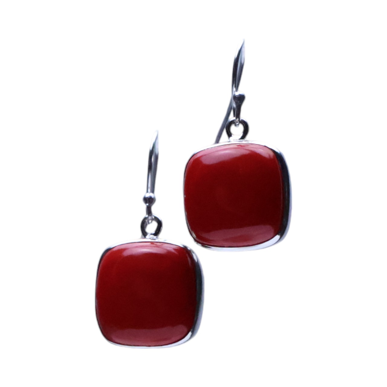 Discover Stunning Square Red Coral Earrings for Every Occasion | Shop Now! - Image 4