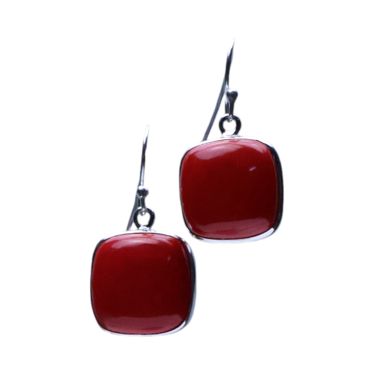 Discover Stunning Square Red Coral Earrings for Every Occasion | Shop Now! - Image 5