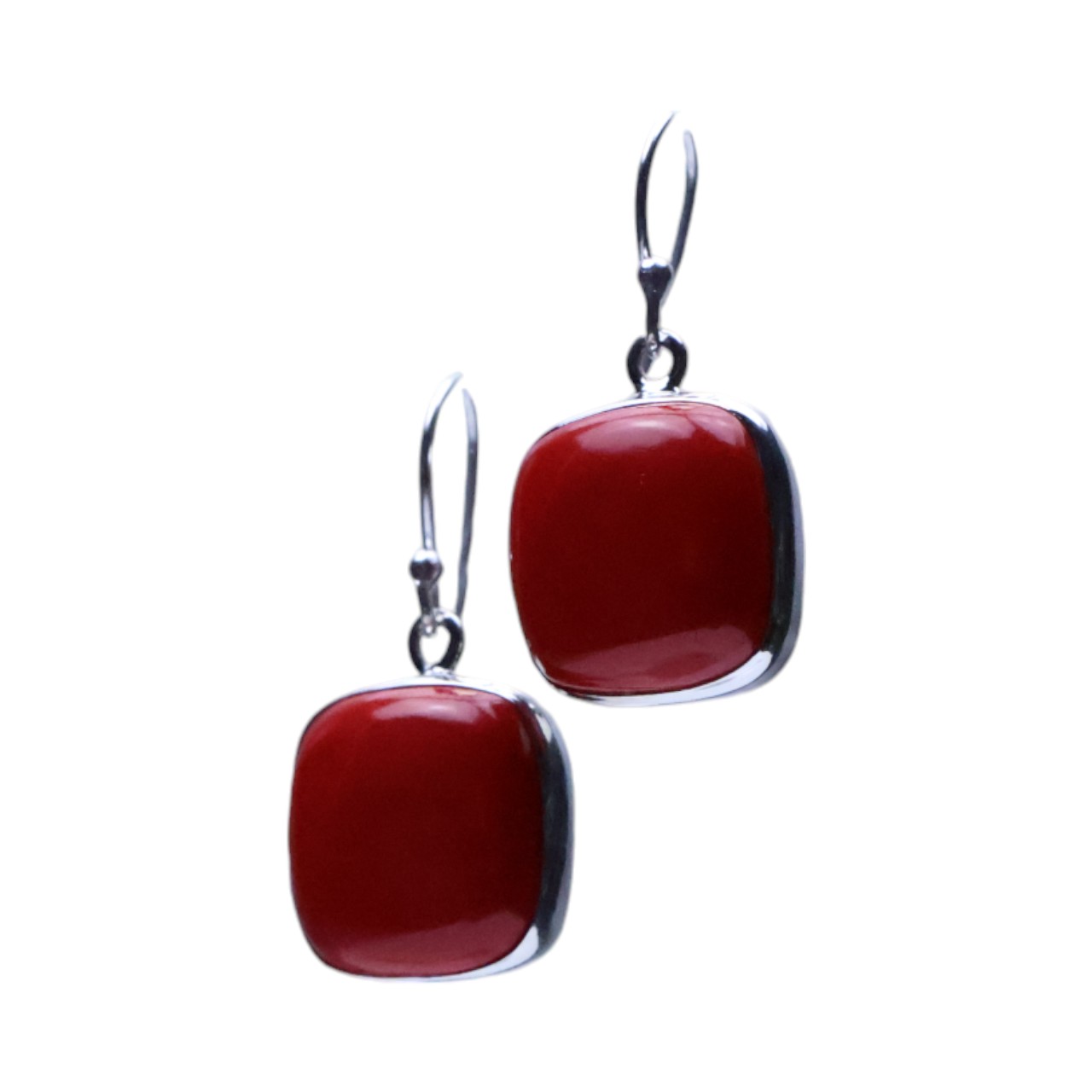 Discover Stunning Square Red Coral Earrings for Every Occasion | Shop Now! - Image 6