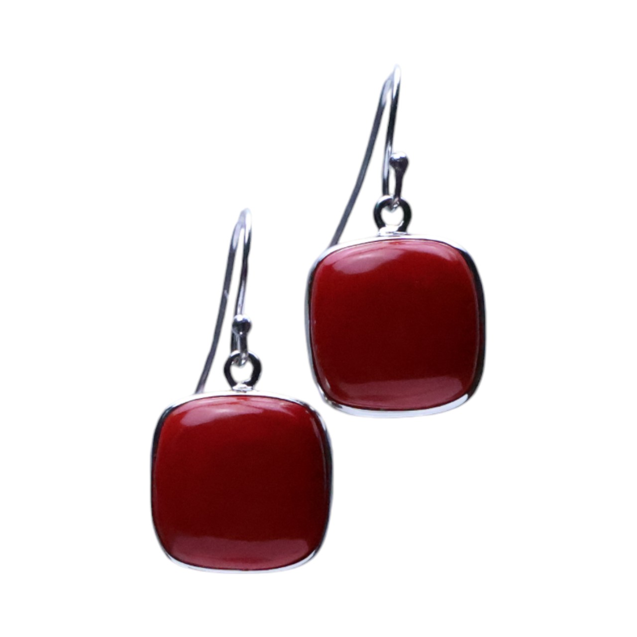 Discover Stunning Square Red Coral Earrings for Every Occasion | Shop Now! - Image 7
