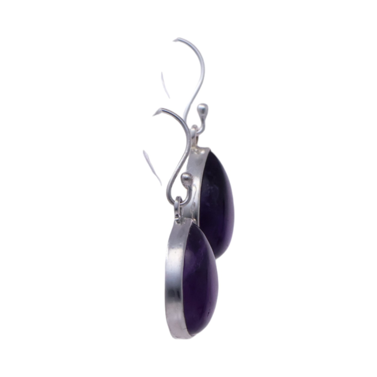 Amethyst Sterling Silver Drop Earrings - Limited Time Offer! - Image 4