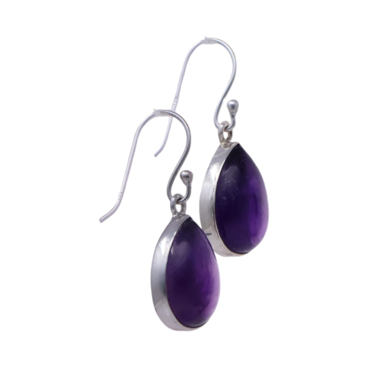 Amethyst Sterling Silver Drop Earrings - Limited Time Offer! - Image 7