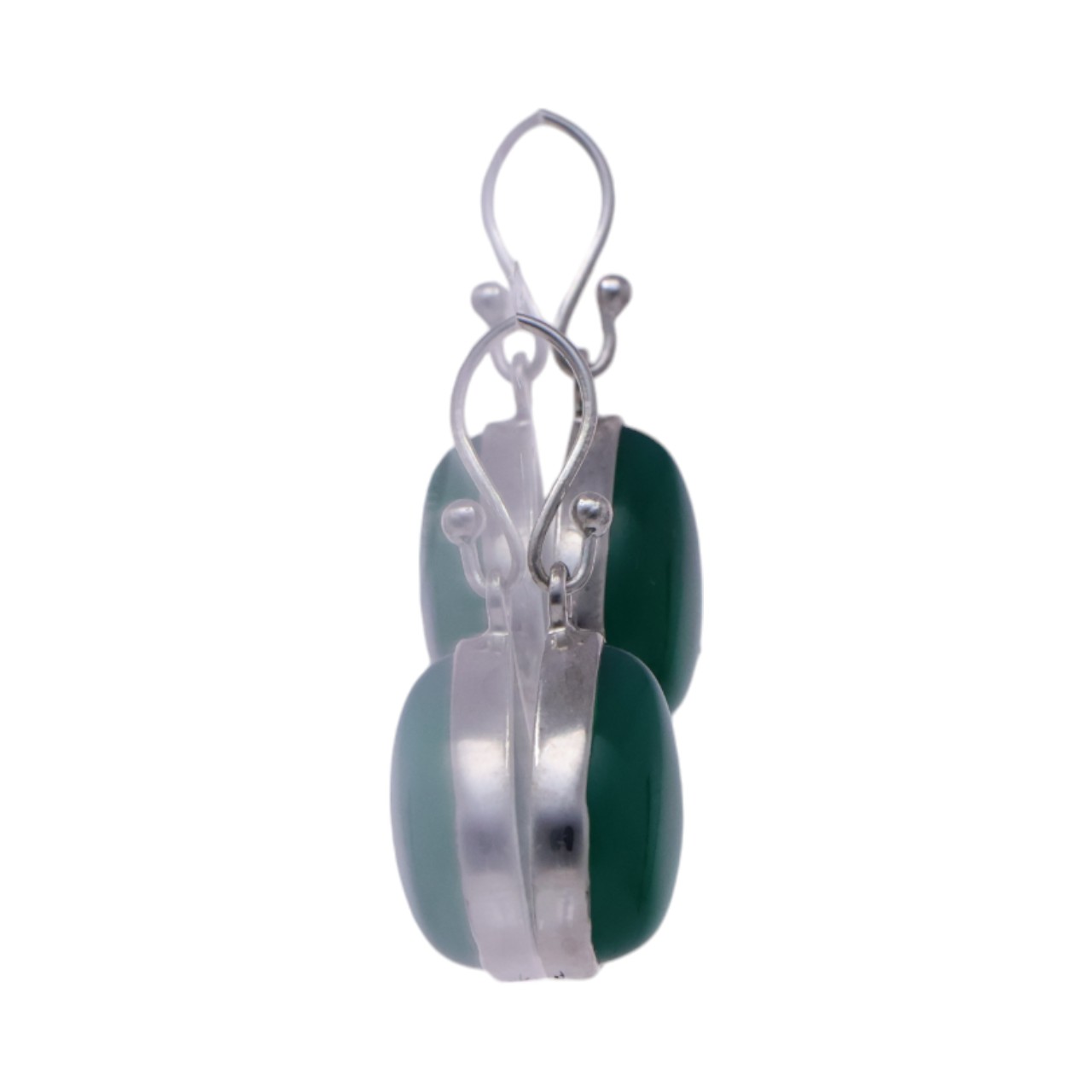 Green Onyx Sterling Silver Drop Earrings - Shop Now! - Image 7