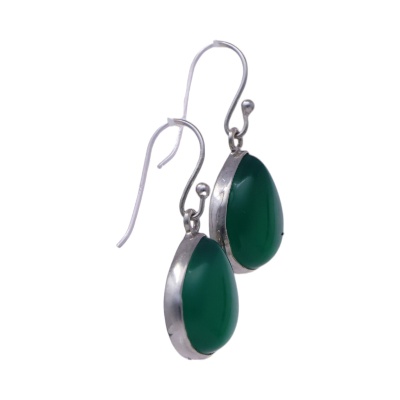 Green Onyx Sterling Silver Drop Earrings - Shop Now! - Image 6