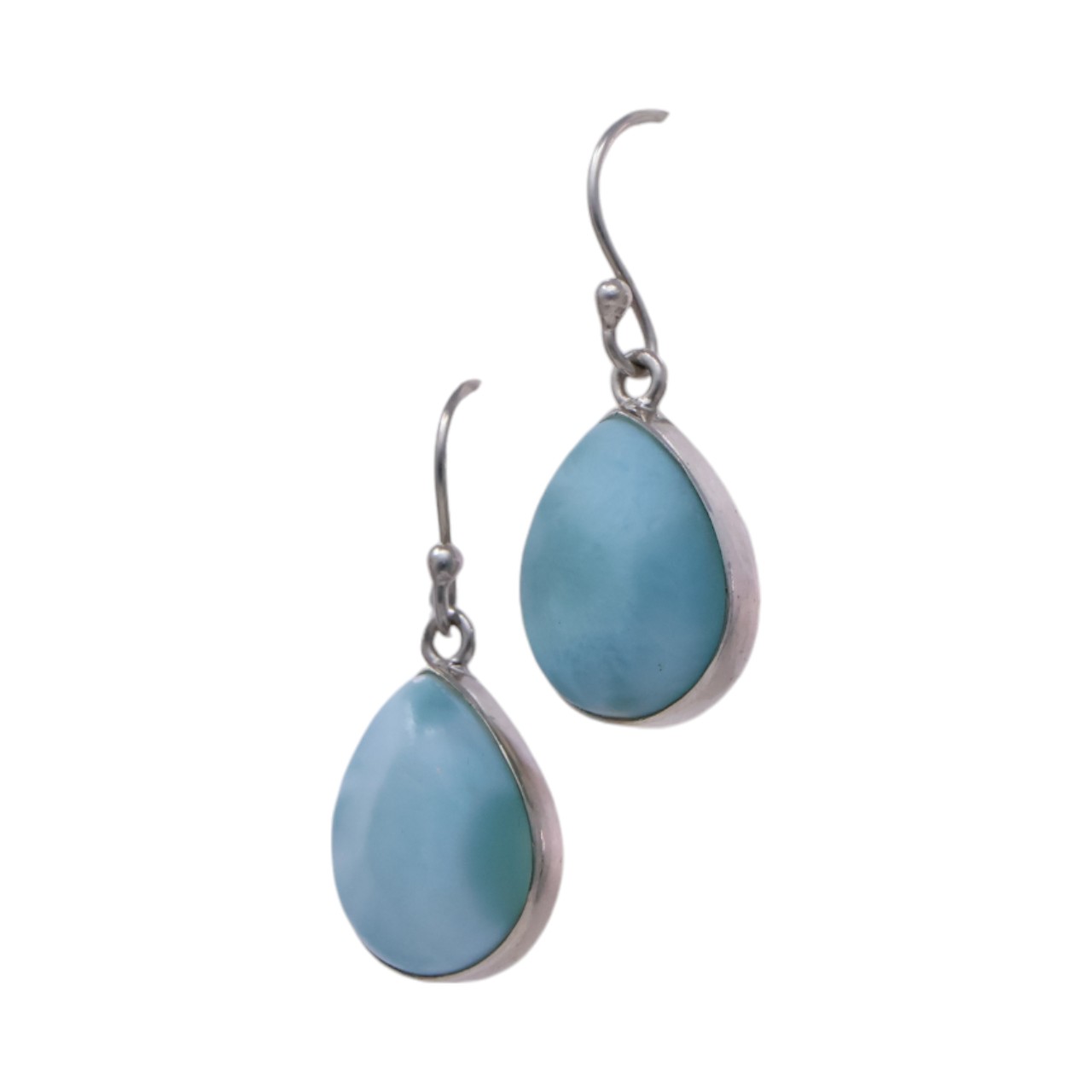 Luxurious Larimar Sterling Silver Drop Earrings - Handcrafted Beauty for Effortless Elegance - Image 6