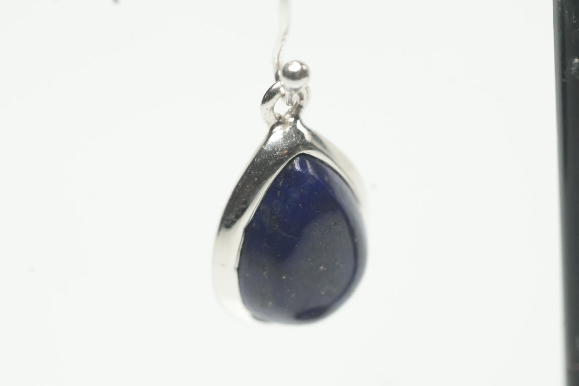 Lapis Lazuli Sterling Silver Drop Earrings for Effortless Elegance - Image 5