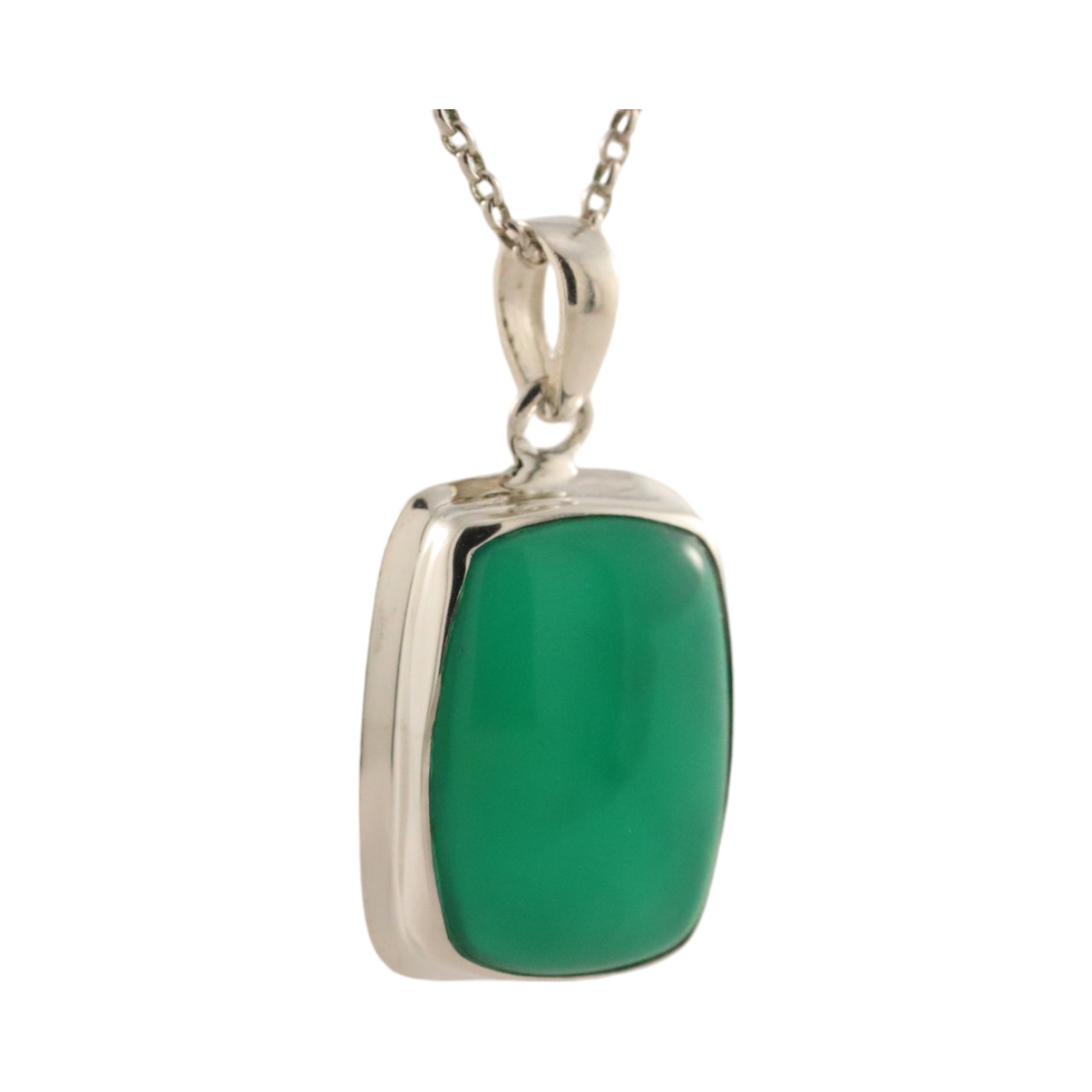 Green Onyx: Sterling Silver Pendant - Image 4