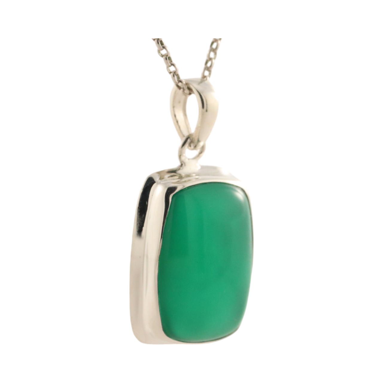 Green Onyx: Sterling Silver Pendant - Image 3